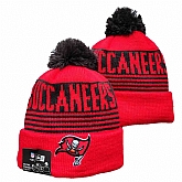 Buccaneers Team Logo Red Pom Cuffed Knit Hats YD,baseball caps,new era cap wholesale,wholesale hats